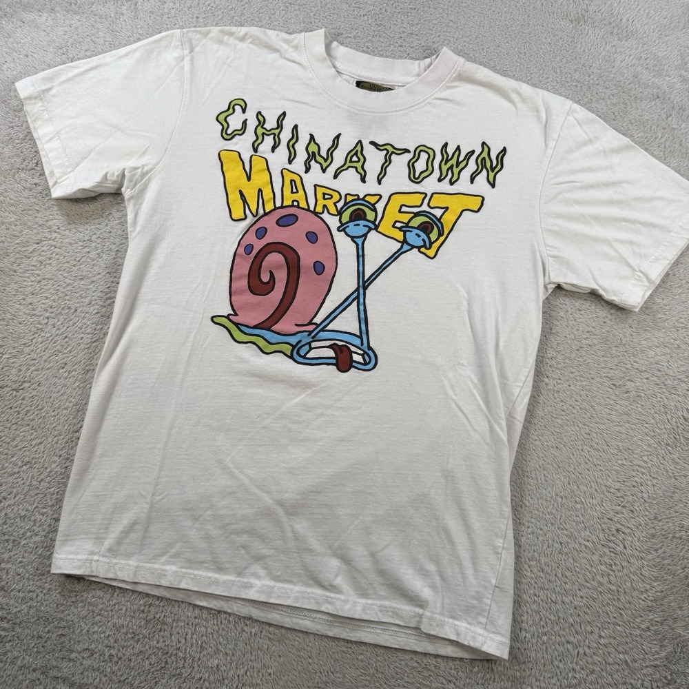 Chinatown Market Spongebob Squarepants T-Shirt Mens Large White Gary Y2K Tee
